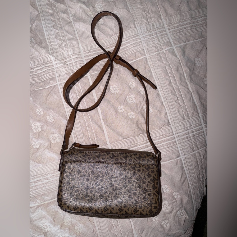 Brown Patterned Crossbody Bag